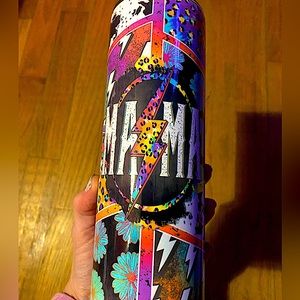 MAMA BRIGHT MULTI DESIGN 20oz.skinny stainless insulated tumbler w/lid,straw